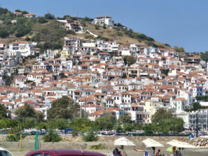 Lots of home on a mountain side.